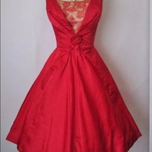 Vintage Red Cocktail Dress